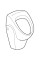 500.344.01.1 Selnova Уринал, задній підвід води, задній випуск, білий глянець (без кріплення)