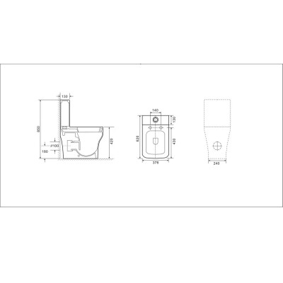 8890020 LINE Компакт безобідковий+кришка soft close