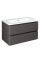 0021120G FLY Тумба 80 з раковиною, сірий колір (2пак)