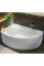 5534000 SUPERO Ванна асиметрична 145x85 см, злив справа, колір білий, в комплекті з ніжками SN14