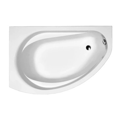 5534000 SUPERO Ванна асиметрична 145x85 см, злив справа, колір білий, в комплекті з ніжками SN14