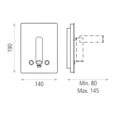 A35680NS Настінний світильник, nickel, LED, 1x12W, 3000K, with USB