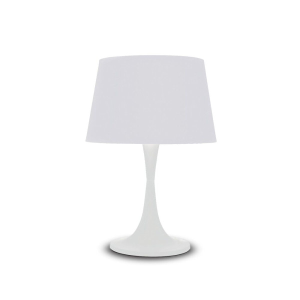 Настольная лампа арт. London 110448 TL1 Big Bianco, металл белый матовый, абажур белый, D.32 H.48.5 max1*60W E27