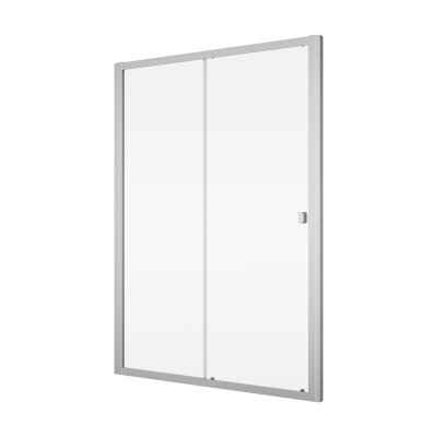 D20S21204007 Arelia Одностворчаті розсувні двері з фікс. стінкою в одній лінії, 1200мм, скло прозоре, проф.срібний полір.