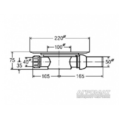 557119 Advantix Трап 100х100 d-50