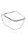 500.685.01.1 Комплект підвісного унітаза Geberit Smyle Square воронкоподібний, закрита форма, Rimfree, з сидінням із кришкою Sandwich: Білий
