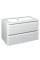 0021120W FLY Тумба 80 з раковиною, білий глянцевий колір (2пак)