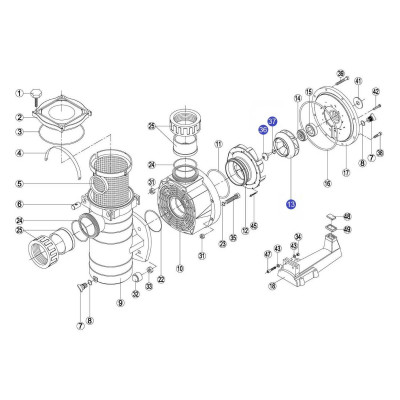 Крильчатка насоса Kripsol KAN/KT 10 HP (RBH0007.23R/ RPUM0013.26R)