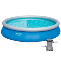 Надувний басейн Bestway 57313 (457х84 см) з картриджним фільтром, Blue
