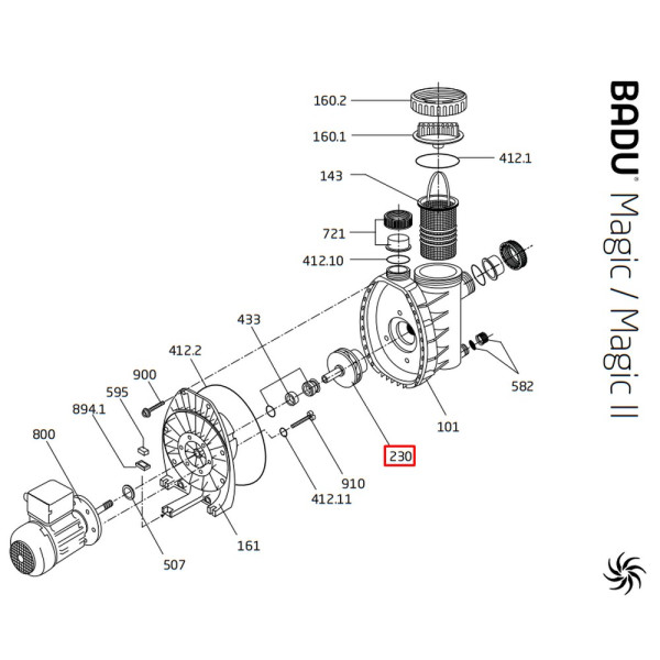 Крильчатка насоса Speck BADU MAGIC ІІ/6 (292.1623.002)