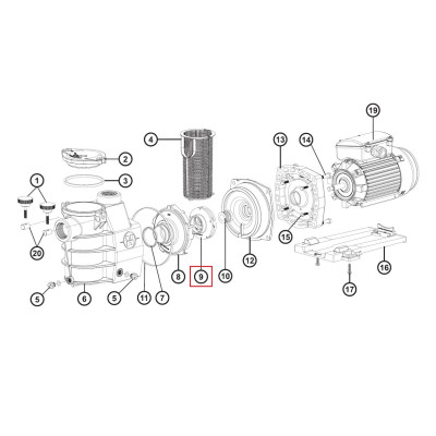 Крильчатка для насосів Hayward Max-Flo/PowerLine Plus 1.5 НР ​​(SPX1616CEX)