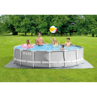 Каркасний басейн Intex 26720 Premium (427х107 см) з картриджним фільтром, драбиною та тентом