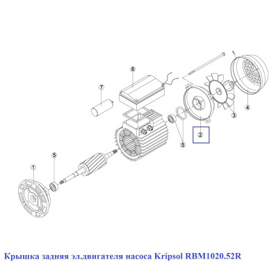 Кришка задня ел. двигуна насоса Kripsol RBM1020.52R