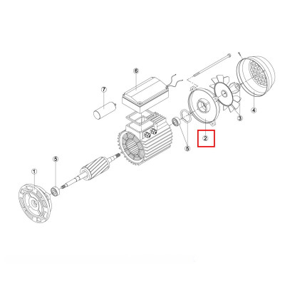 Кришка задня ел. двигуна насоса (MEC 71) M3 (RMOT0002.02R/RBM1020.23R)