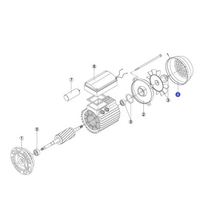 Кришка вентилятора насоса Kripsol MEC90 RBM1040.42R