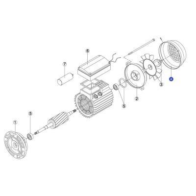 Кожух (кришка) вентилятора насоса OK/CK/EP/KNG (МЕС-71) 7502.A/RBM1040.22R/RMOT0004.02R (140 мм)