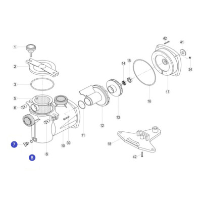 Зливна заглушка насоса OK,NK,KS,KAP Kripsol RKS195.A/ RPUM0007.00R/RBH0000.00R