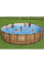 Каркасний басейн Bestway Дерево 56977 (549х122 см) з картриджним фільтром, драбиною та захисним тентом
