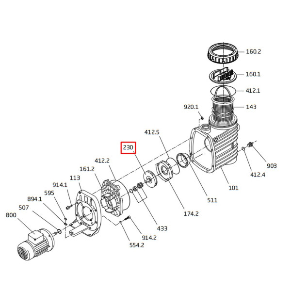 Крильчатка насоса Speck BADU ТОР ІІ/12 (292.1123.029)