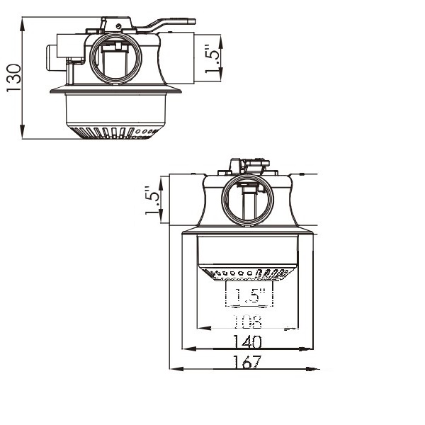 Кран чотириходовий Emaux MPV16 (1-1/2") верхній