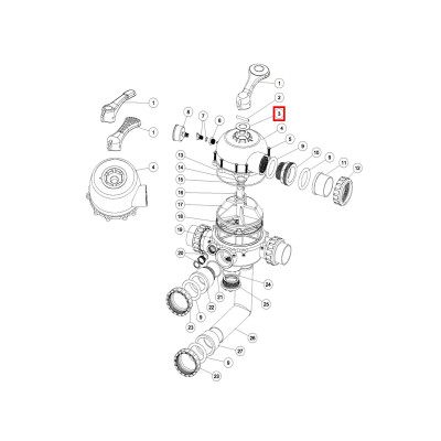 Шайба для ручки клапана Emaux 1.5" Top MPV-01 та 2" - MPV-04