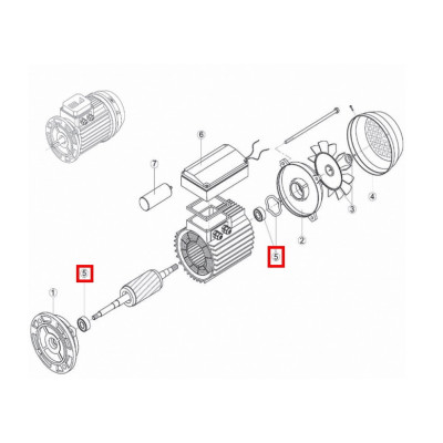 Підшипник Kripsol електродвигуна NK / OK / CK / KSE / EP / KNG RMOT0005.01R MEC 63