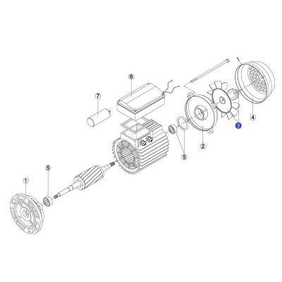 Вентилятор ел.двигуна для насоса EP/KNG/KPR/KA/KA/KSV/KAPV (МЕС-90) 7404.A/ RBM1030.42R (160*15 мм)