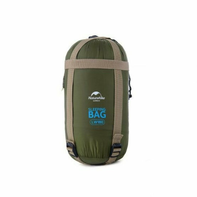 Спальник надлегкий Naturehike Ultra light LW 180 NH15S003-D, (20°C), p-p M, правий, темно-зелений