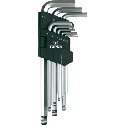 Набір ключів шестигранних Topex (1.5-10 мм) (35D957)