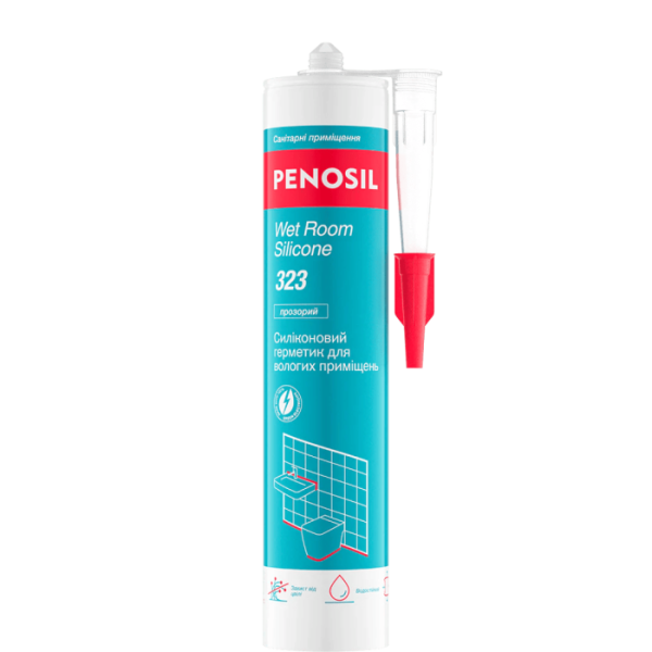 Герметик силіконовий PENOSIL Wet Room Silicone 323/323c (білий, 280 мл) (H4832)