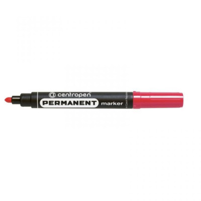 Маркер перманентний CENTROPEN Dry Safe (2.5 мм, червоний) (8510)
