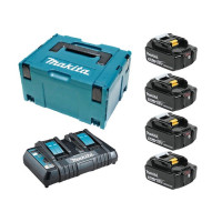 Набір акумуляторів + зарядка Makita LXT MKP3PT184 (BL1850Bx4, DC18RD, Makpac)