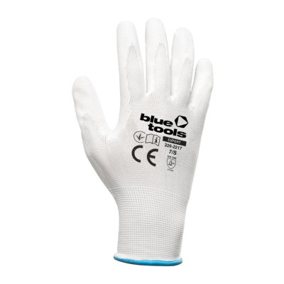 Стрейчеві рукавиці з поліуретановим покриттям BLUETOOLS Sensitive (7"/ S) (220-2217-07-IND)