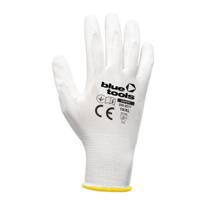 Стрейчеві рукавиці з поліуретановим покриттям BLUETOOLS Sensitive (XL) (220-2217-10-IND)