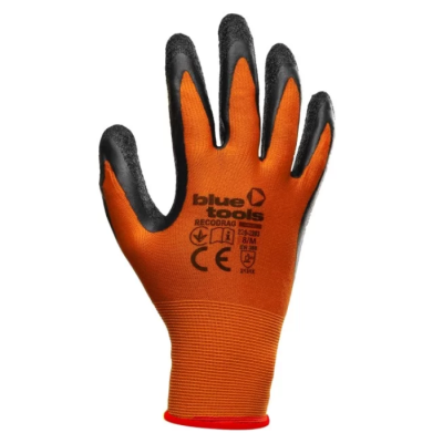 Стрейчеві рукавиці з латексним покриттям BLUETOOLS Recodrag (12 пар, L) (220-2203-09)