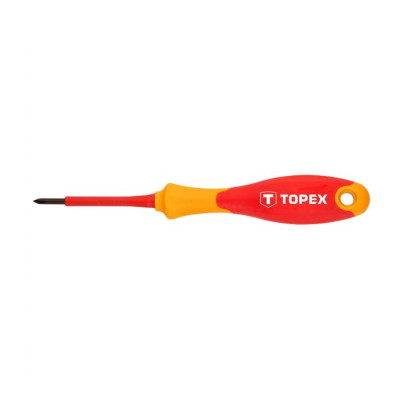 Викрутка хрестова діелектрична Topex (1 кВ, PH1х80 мм) (39D476)