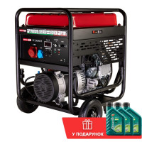 Бензиновий генератор КВІТКА PRO SC13000Е + олива (11 кВт, ~3ф, 400 В) (110-7014)