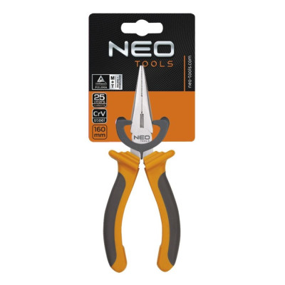 Плоскогубці подовжені прямі NEO Tools (160 мм) (01-013)