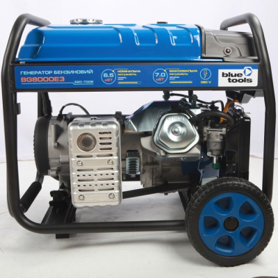 Бензиновий генератор BLUETOOLS BG8000E3 + олива (7 кВт, ~3ф, 400 В) (220-7006)