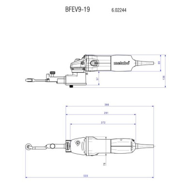 Напильник стрічковий Metabo BFE 9-20 SET (0.95 Вт, 6-19 мм) (602244500)