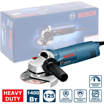 Кутовая шлифмашина Bosch GWS 1400 Professional (1400 Вт, 125 мм) (0601824800)