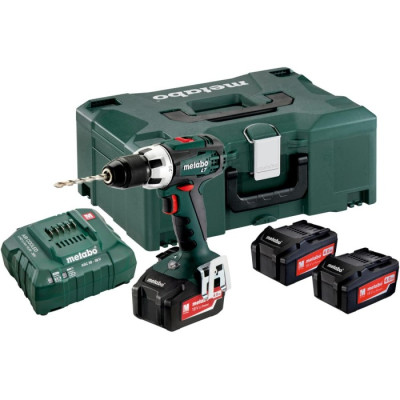 Акумуляторний дриль-шуруповерт Metabo BS 18 LT Set (3х18 В, 4 А*год, 60 Н*м) (602102960)