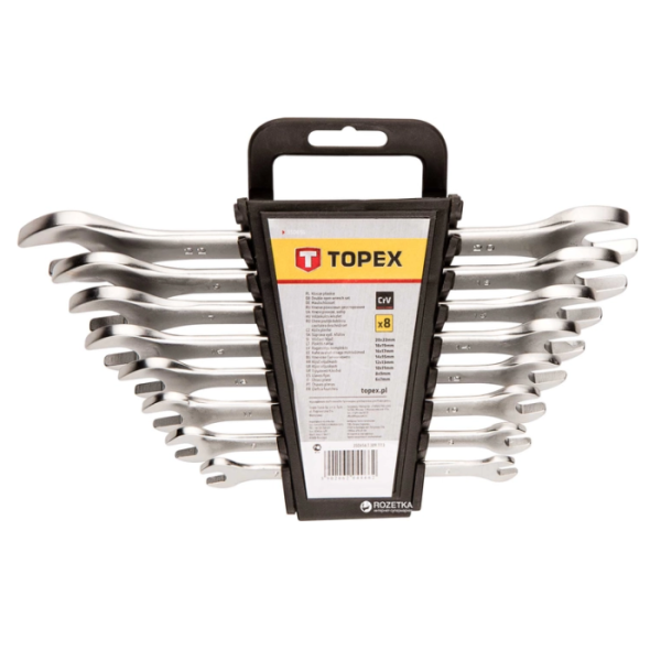 Набір ключів ріжкових Topex (6-22 мм, 8 шт) (35D656)