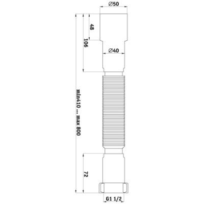 Гофра АНІ-ПЛАСТ Ані для кухні 1 1/2" d40/50 (K 106)