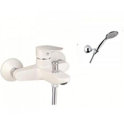 Змішувач для ванни Santan KEVON CHIC 81WX8150 White з душовим гарнітуром