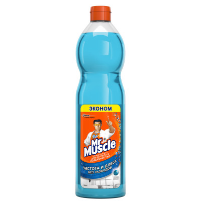 Засіб для миття скла Mr Muscle Економ 500 мл із нашатирним спиртом (синій)