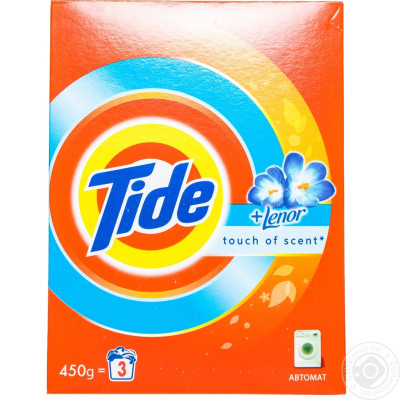 Пральний порошок TIDE 450 г 2в1 Lenor Touch