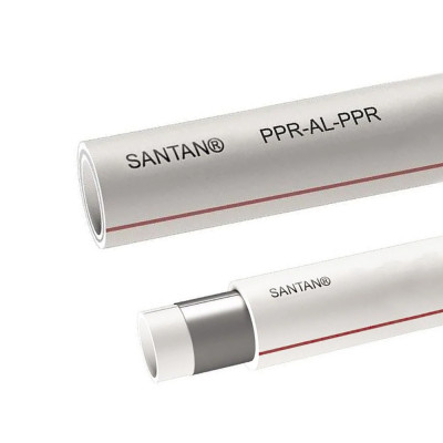 PPR труба SANTAN Premium Composite 20 мм біла PPR-AL-PPR 20 Х 3,4 ММ