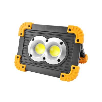 LED Прожектор світлодіодний пошуковий ліхтар L802-20W-2COB+1W, ЗУ micro USB з Power Bank