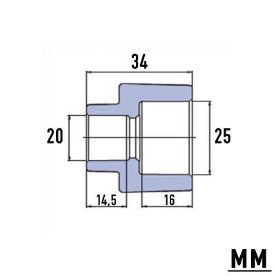 PPR Муфта перехідна 25х20 мм Wavin